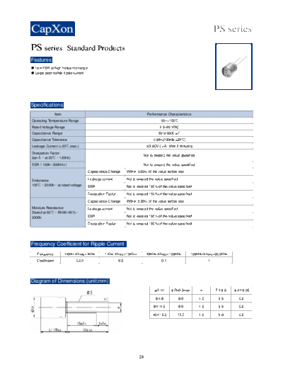 2010 PS series 398763888  . Electronic Components Datasheets Passive components capacitors CDD C Capxon 2010 PS series_398763888.pdf