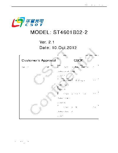 . Various Panel CSOT ST4601B02-2 0 [DS]  . Various LCD Panels Panel_CSOT_ST4601B02-2_0_[DS].pdf