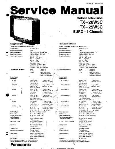 panasonic tx-25 28w3 ch.euro-1  panasonic TV tx-25_28w3_ch.euro-1.pdf