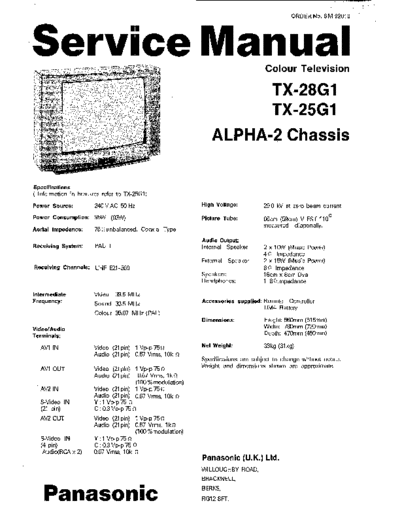 panasonic tx-28g1  panasonic TV tx-28g1.pdf
