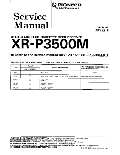 Pioneer xr p3500m rrv1218 172  Pioneer Audio xr_p3500m_rrv1218_172.pdf