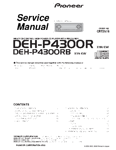 Pioneer DEH-P4300R RB  Pioneer Car Audio DEH-P4300R RB.pdf