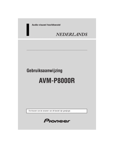 Pioneer pioneer AVM-P8000R  Pioneer Car Audio pioneer_AVM-P8000R.pdf