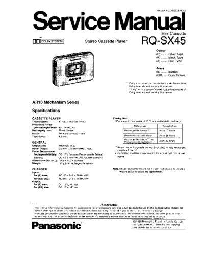 panasonic ad9903057c2  panasonic Audio RQ-SX45 ad9903057c2.PDF
