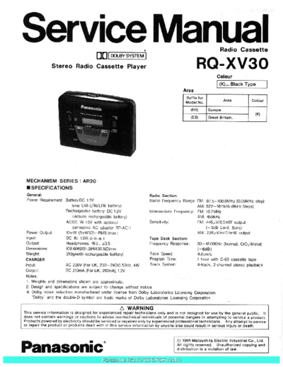 panasonic Panasonic RQXV30 sch  panasonic Audio RQ-XV30 Panasonic_RQXV30_sch.pdf