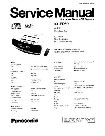 panasonic AED50  panasonic Audio RX-ED50 AED50.pdf