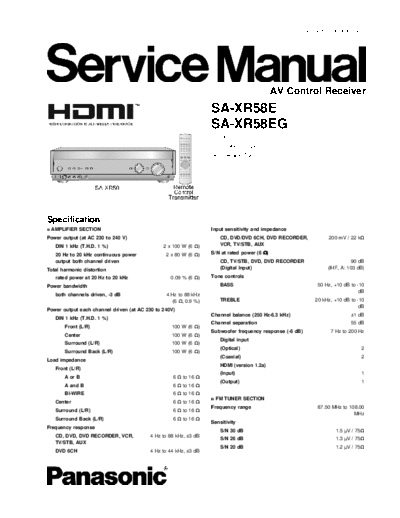 panasonic hfe   sa-xr58e service en  panasonic Audio SA-XR58 hfe_panasonic_sa-xr58e_service_en.pdf