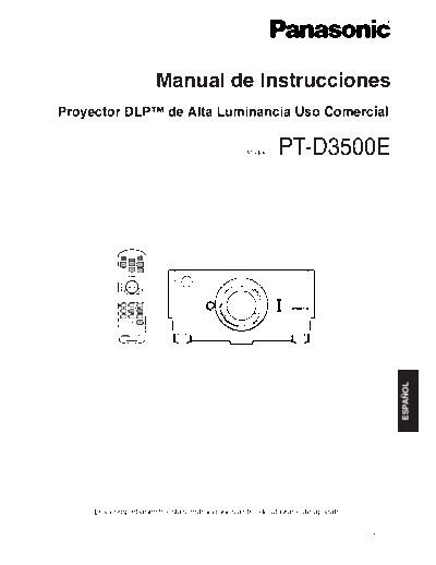 panasonic PT D3500E Es  panasonic Beamer PT-D3500E PT_D3500E_Es.pdf