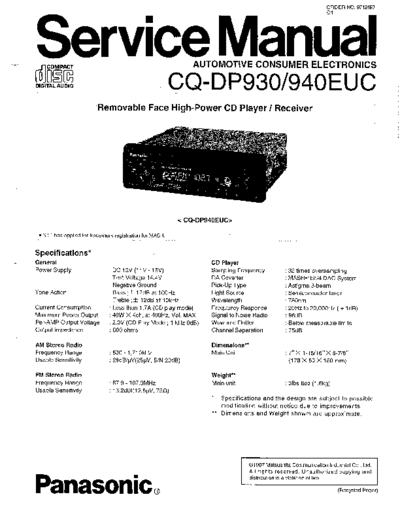 panasonic panasonic cq-dp930 dp940 euc  panasonic Car Audio CQ-DP930 panasonic_cq-dp930_dp940_euc.pdf