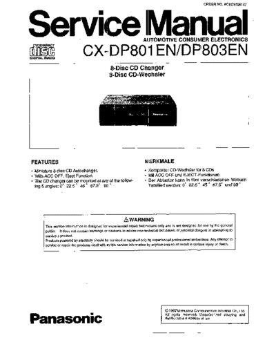 panasonic Ap801en  panasonic Car Audio CX-DP801 Ap801en.pdf