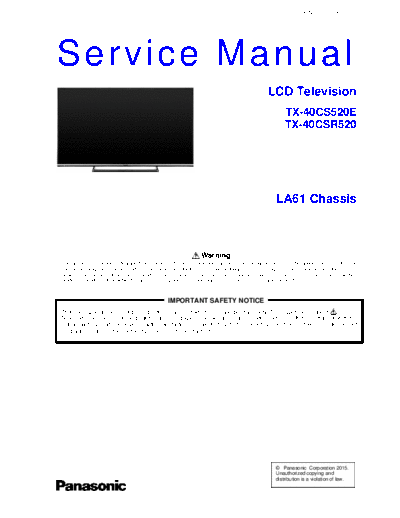 panasonic PCZ1503011CE  panasonic LCD TX-40CS520E PCZ1503011CE.pdf