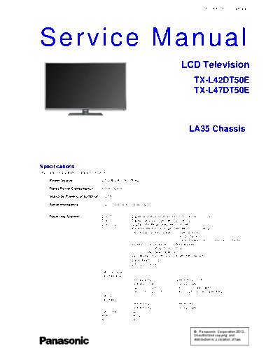 panasonic PCZ1203054CE  panasonic LCD TX-L42DT50E chassis LA35 PCZ1203054CE.pdf