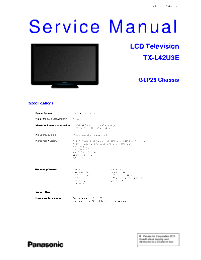 panasonic PCZ1104081CE  panasonic LCD TX-L42U3E PCZ1104081CE.pdf