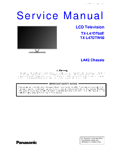 panasonic PCZ1303072CE  panasonic LCD TX-L47DT60E PCZ1303072CE.pdf