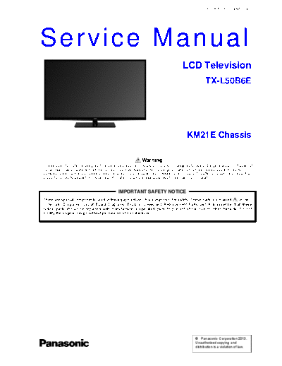 panasonic PCZ1304118CE  panasonic LCD TX-L50B6E PCZ1304118CE.pdf