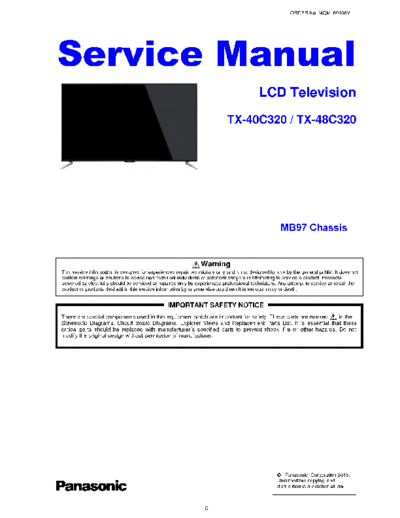 panasonic Service Manual MQM160106V1 MB97  panasonic LED TX-40C320 Service Manual_MQM160106V1_MB97.pdf