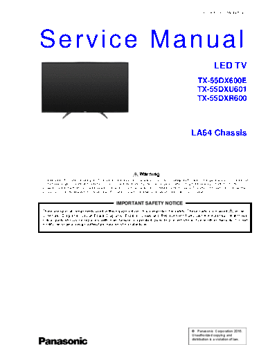 panasonic PCZ1603085CE  panasonic LED TX-55DXU601 PCZ1603085CE.pdf