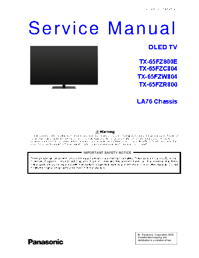 panasonic PCZ1805085CE  panasonic Oled TV TX-65FZW804 PCZ1805085CE.pdf