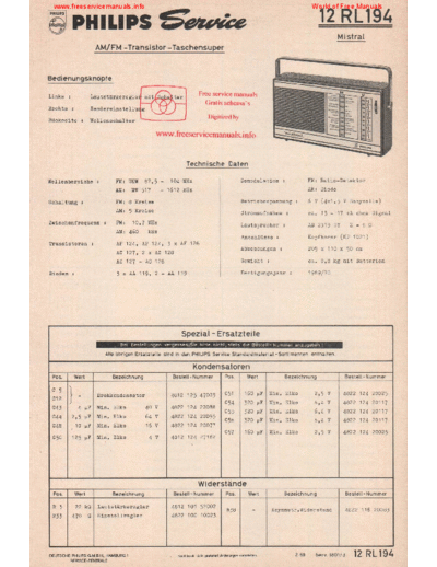 Philips 12rl194  Philips Audio 12RL194 12rl194.pdf