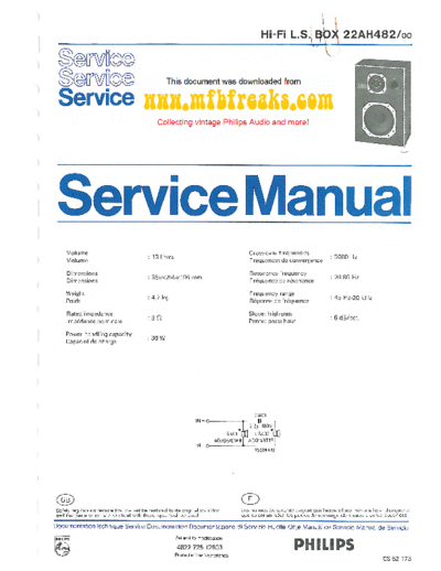Philips Service Manual 22AH482  Philips Audio 22AH482 Service_Manual_22AH482.pdf