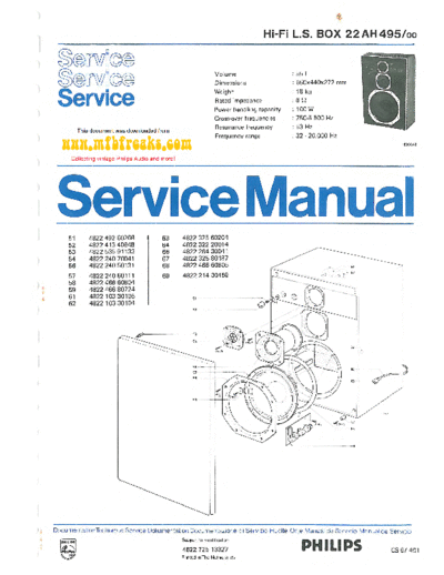 Philips Service Manual 22AH495  Philips Audio 22AH495 Service_Manual_22AH495.pdf