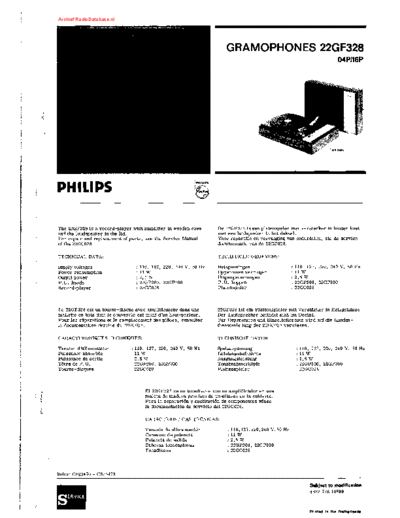 Philips 22GF328  Philips Audio 22GF328 22GF328.pdf