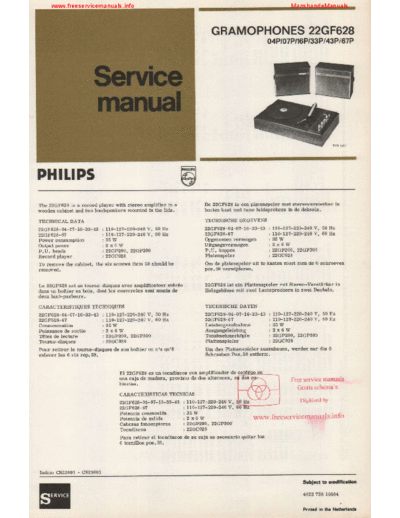 Philips 22gf628  Philips Audio 22GF628 22gf628.pdf