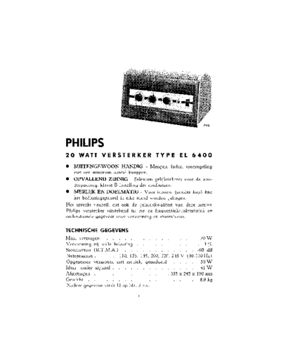 Philips Philips EL6400  Philips Audio EL6400 Philips_EL6400.pdf