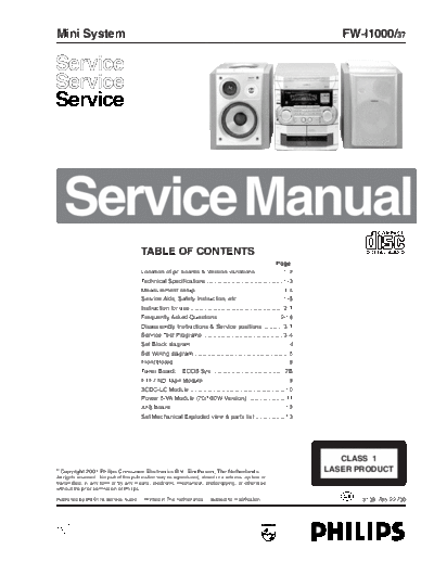 Philips service  Philips Audio FW-I1000 service.pdf