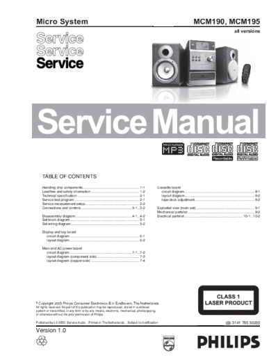 Philips service  Philips Audio MCM195 service.pdf