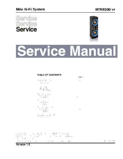 Philips service  Philips Audio NTRX500 service.pdf