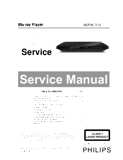 Philips service  Philips Blue Ray Player BDP3400 service.pdf