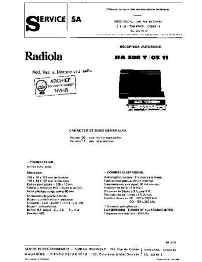 Philips Radiola RA308T  Philips Car Audio 11RN382 Radiola_RA308T.pdf