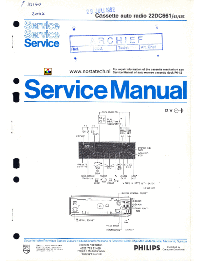 Philips Philips 22DC661  Philips Car Audio 22DC661 Philips_22DC661.pdf