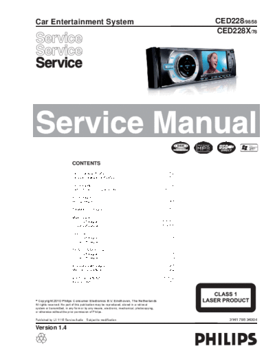 Philips service  Philips Car Audio CED228 service.pdf