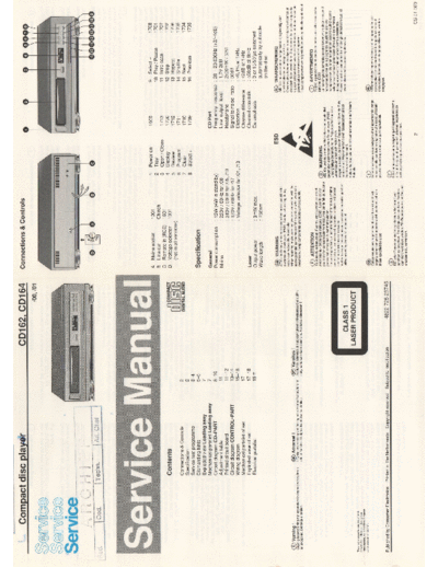 Philips hfe philips cd162 164 service en de fr nl  Philips CD DVD CD164 hfe_philips_cd162_164_service_en_de_fr_nl.pdf