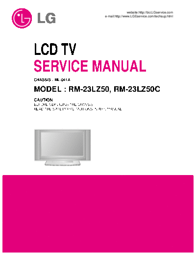 LG LG Z23LZ5R LCD TV Service Manual  LG LCD LG_Z23LZ5R_LCD_TV_Service_Manual.zip