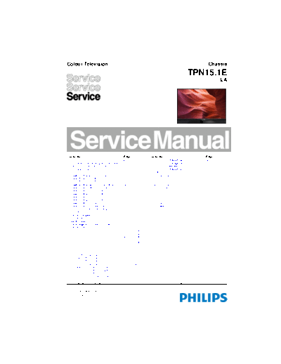 Philips service  Philips LCD TV  (and TPV schematics) 24PHH400088 service.pdf