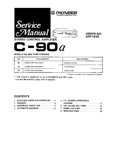 Pioneer hfe pioneer c-90a service  Pioneer Audio C-90 hfe_pioneer_c-90a_service.pdf