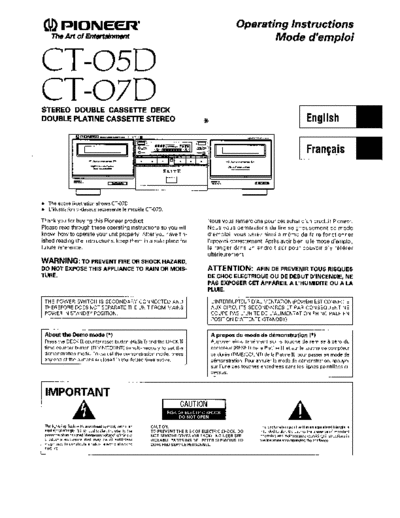 Pioneer hfe pioneer ct-05d 07d en fr  Pioneer Audio CT-07D hfe_pioneer_ct-05d_07d_en_fr.pdf