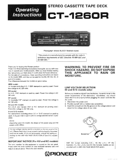 Pioneer hfe   ct-1260r en  Pioneer Audio CT-1260R hfe_pioneer_ct-1260r_en.pdf