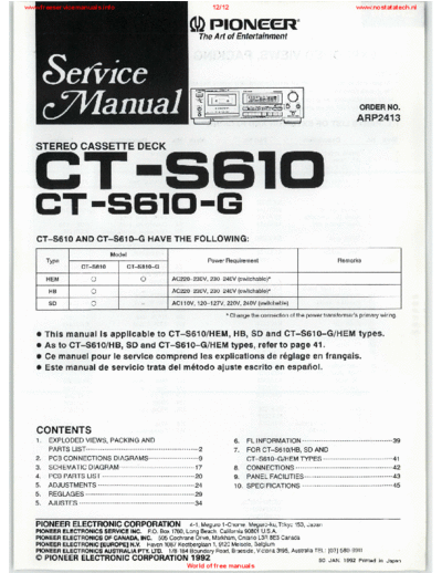 Pioneer ct-s610  Pioneer Audio CT-S610 ct-s610.pdf