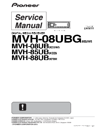 Pioneer pioneer mvh-08ubg mvh-85ub mvh-88ub sm  Pioneer Audio MVH-88UB pioneer_mvh-08ubg_mvh-85ub_mvh-88ub_sm.pdf