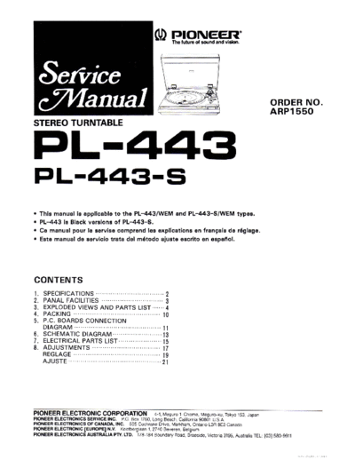 Pioneer ve pioneer pl-443 433-s service  Pioneer Audio PL-443 ve_pioneer_pl-443_433-s_service.pdf