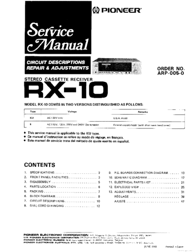 Pioneer PIONEER RX-10 ARP0050  Pioneer Audio RX-10 PIONEER_RX-10_ARP0050.pdf