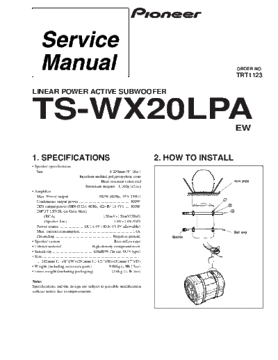 Pioneer hfe   ts-wx20lpa service en  Pioneer Audio TS-WX20LPA hfe_pioneer_ts-wx20lpa_service_en.pdf