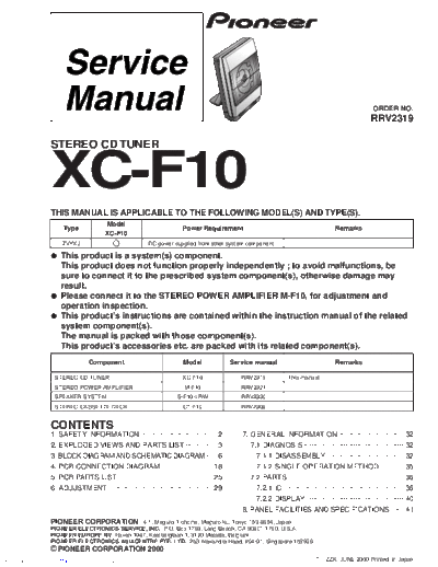Pioneer xcf10  Pioneer Audio XC-F10 xcf10.pdf