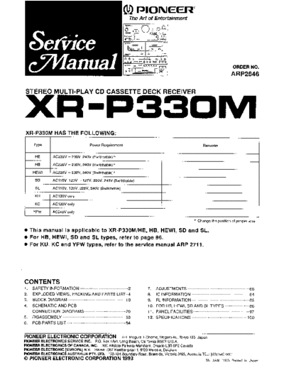 Pioneer xr-p330m  Pioneer Audio XR-P330M pioneer_xr-p330m.pdf