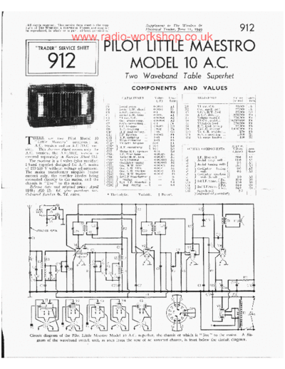 PILOT (US) pilot-little-mastro-AC-model-10  . Rare and Ancient Equipment PILOT (US) pilot-little-mastro-AC-model-10.pdf