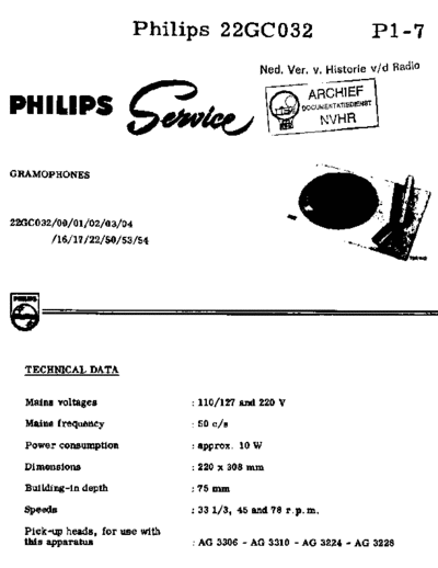 Philips Philips 22GC032  Philips Audio 22GA632 Philips_22GC032.pdf